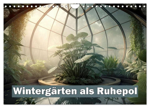 Wintergärten als Ruhepol (Wandkalender 2026 DIN A4 quer), CALVENDO Monatskalender