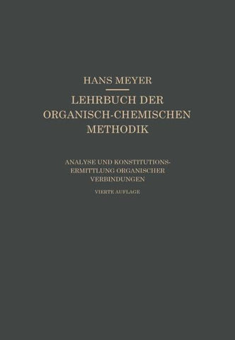 Analyse und Konstitutionsermittlung Organischer Verbindungen