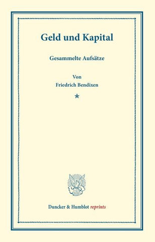Geld und Kapital