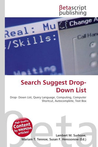 Search Suggest Drop-Down List