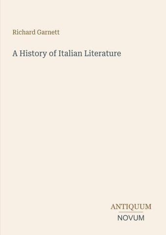 A History of Italian Literature