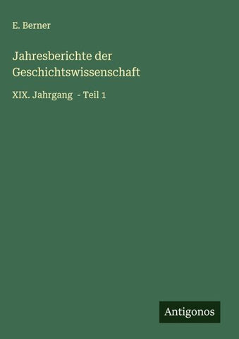 Jahresberichte der Geschichtswissenschaft