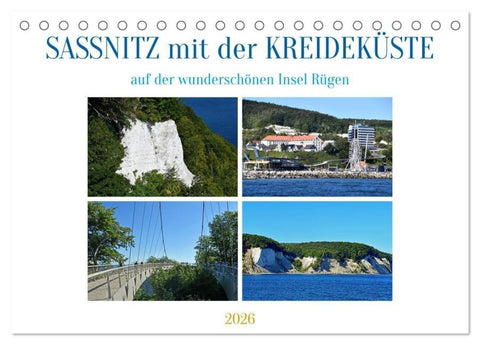 Sassnitz mit der Kreideküste (Tischkalender 2026 DIN A5 quer), CALVENDO Monatskalender