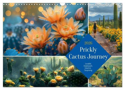 Prickly Cactus Journey (Wall Calendar 2026 DIN A3 landscape), CALVENDO 12 Month Wall Calendar