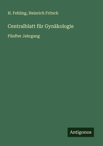 Centralblatt für Gynäkologie
