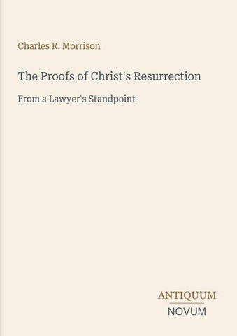 The Proofs of Christ's Resurrection