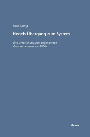 Hegels Übergang zum System