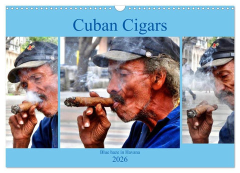 Cuban Cigars - Blue haze in Havana (Wall Calendar 2026 DIN A3 landscape), CALVENDO 12 Month Wall Calendar
