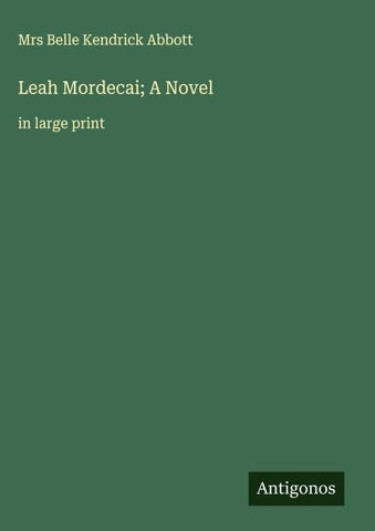 Leah Mordecai; A Novel