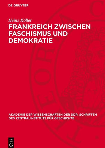 Frankreich zwischen Faschismus und Demokratie