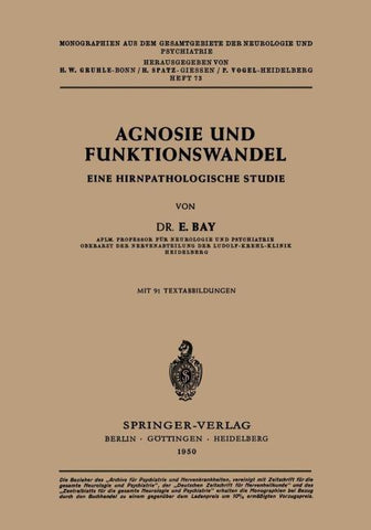 Agnosie und Funktionswandel