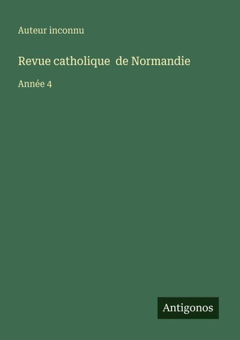 Revue catholique  de Normandie