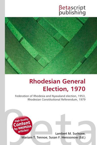 Rhodesian General Election, 1970