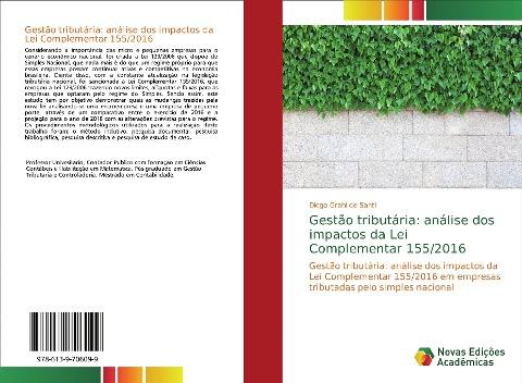 Gestão tributária: análise dos impactos da Lei Complementar 155/2016