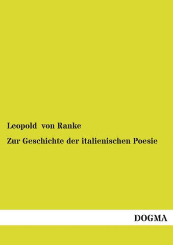 Zur Geschichte der italienischen Poesie