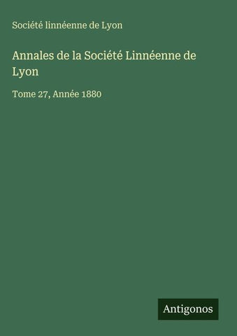 Annales de la Société Linnéenne de Lyon