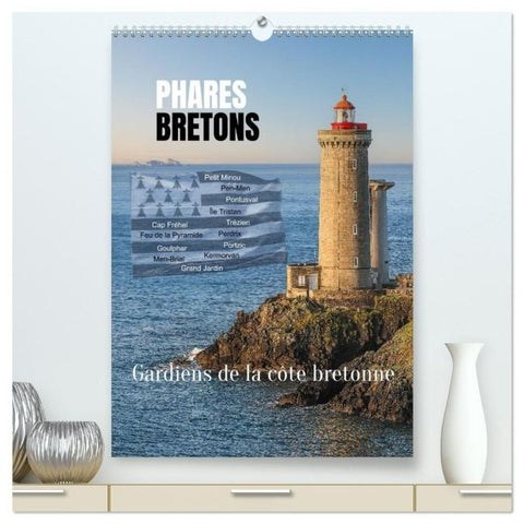 Phares Bretons Gardiens de la côte bretonne (Calendrier mural 2026 DIN A2 horizontal) calendrier de bureau