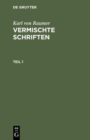 Vermischte Schriften. Teil 1