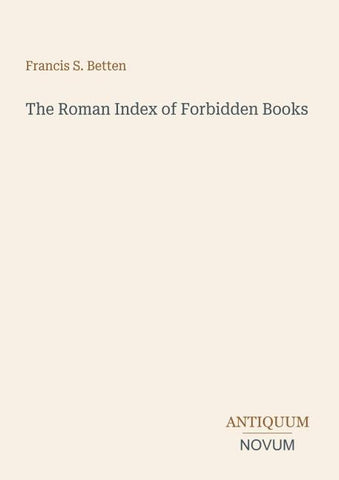 The Roman Index of Forbidden Books