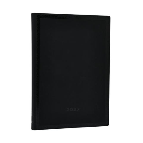 12-Monatskalender 2027 Black Edition Schlicht Midi Horizontal