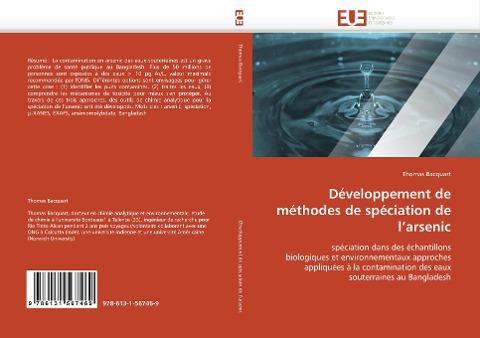 Développement de méthodes de spéciation de l''arsenic