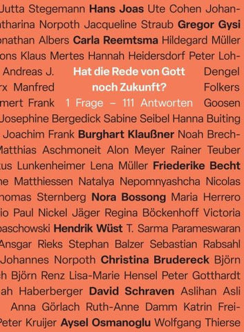 Hat die Rede von Gott noch Zukunft?