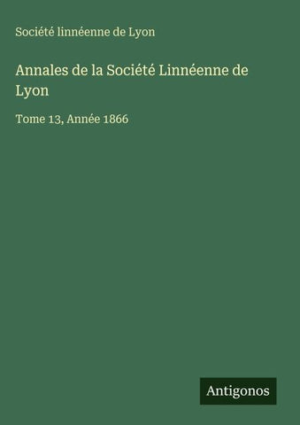 Annales de la Société Linnéenne de Lyon