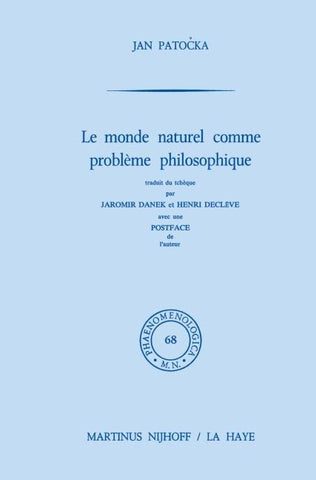 Le monde naturel comme problème philosophique
