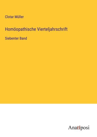 Homöopathische Vierteljahrschrift