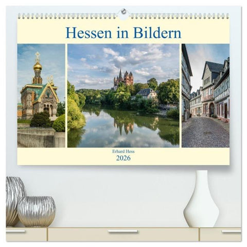 Hessen in Bildern (hochwertiger Premium Wandkalender 2026 DIN A2 quer), Kunstdruck in Hochglanz