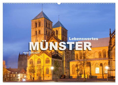 Lebenswertes Münster (Wandkalender 2026 DIN A2 quer), CALVENDO Monatskalender
