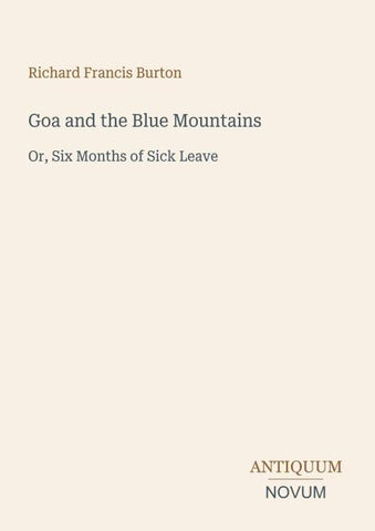 Goa and the Blue Mountains