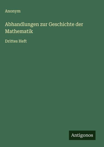 Abhandlungen zur Geschichte der Mathematik