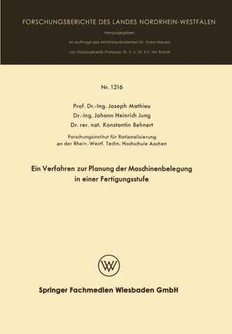Ein Verfahren zur Planung der Maschinenbelegung in einer Fertigungsstufe