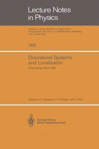 Disordered Systems and Localization