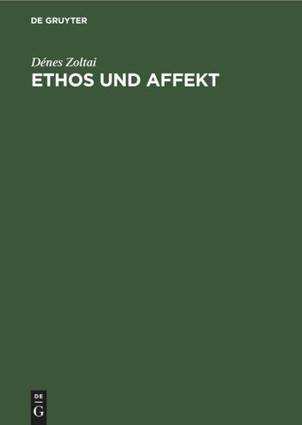 Ethos und Affekt