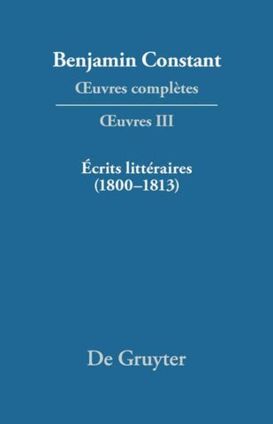 Écrits littéraires (1800–1813)