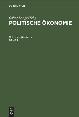 Politische Ökonomie. Band 2
