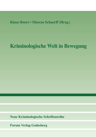 Kriminologische Welt in Bewegung