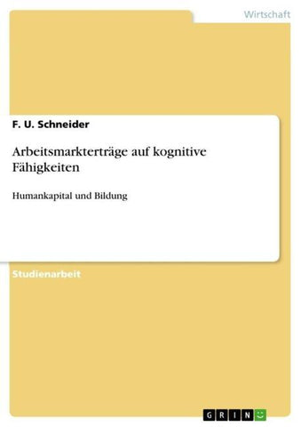 Arbeitsmarkterträge auf kognitive Fähigkeiten