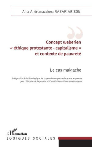 Concept weberien "éthique protestante - capitalisme" et contexte de pauvreté