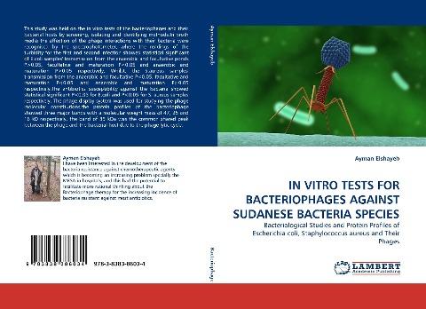 IN VITRO TESTS FOR BACTERIOPHAGES AGAINST SUDANESE BACTERIA SPECIES