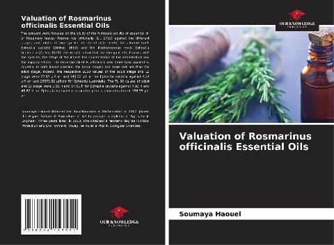 Valuation of Rosmarinus officinalis Essential Oils