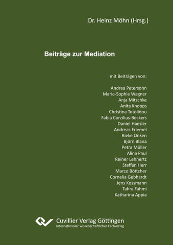 Beiträge zur Mediation