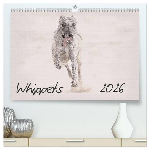 Whippets 2026 (High Quality Premium Wall Calendar 2026 DIN A2 landscape),CALVENDO 12 Month Wall Calendar