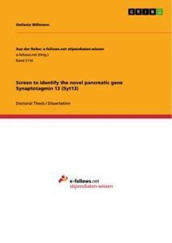 Screen to identify the novel pancreatic gene Synaptotagmin 13 (Syt13)