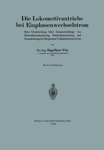 Die Lokomotivantriebe bei Einphasenwechselstrom