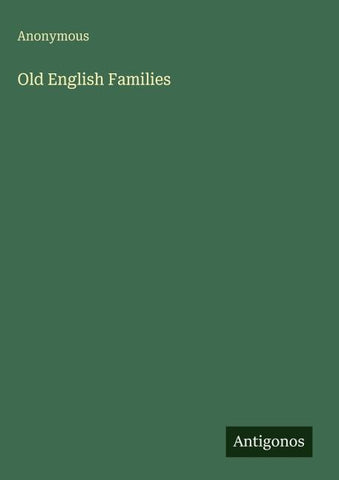 Old English Families