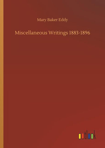 Miscellaneous Writings 1883-1896