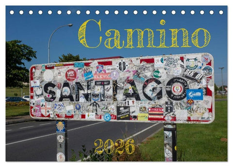 Camino 2026 (Tischkalender 2026 DIN A5 quer), CALVENDO Monatskalender